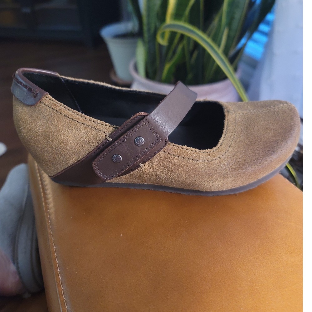 OTBT Mary Janes Brown Suede Shoes, Wedge Styel size 6.5